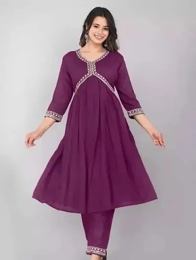 Beautiful Rayon Kurta Bottom Set For Women