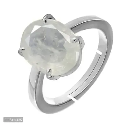 BL Fedput 6.25 Ratti 5.41 Carat A+ Quality White Sapphire Gemstone Ring for Men and Women's-thumb2