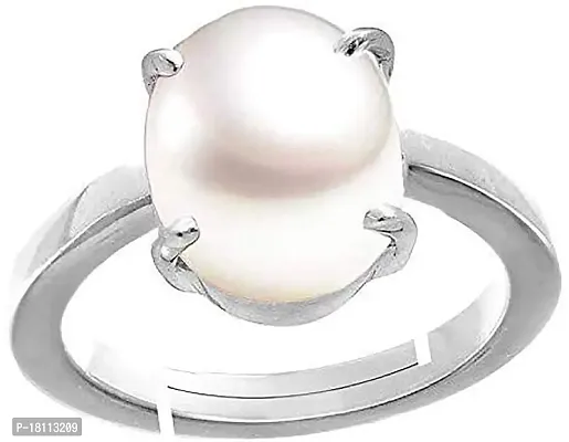 BL Fedput 10.25 Ratti 9.45 Carat Pearl Gemstone 100% Certified Original Moti Stone Ring-thumb0