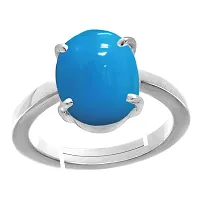 BL Fedput 4.25 Ratti 3.41 Carat A+ Quality Turquoise Firoja Gemstone Ring for Men and Women's-thumb1