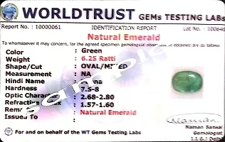 BL Fedput Lab Certified Green 5.25 Ratti Loose Gemstone Zircon for Men and Women-thumb1