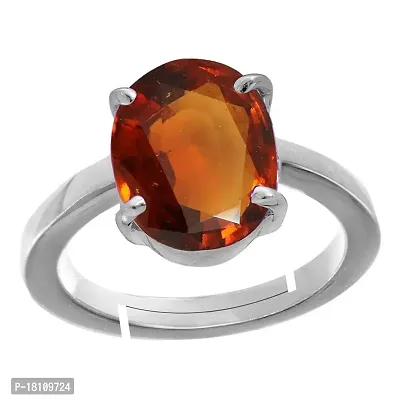 BL Fedput 4.25 Ratti 3.41 Carat A+ Quality Hessonite Gomed/Garnet Gemstone Ring for Men and Women's