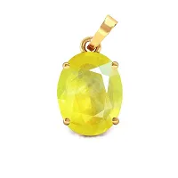 BL Fedput 9.25 Ratti 8.41 Carat A+ Quality Yellow Sapphire Pukhraj Gemstone Pendant for Men and Women's-thumb1