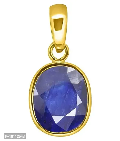 BL Fedput 9.25 Ratti 8.41 Carat A+ Quality Blue Sapphire Neelam Gemstone Pendant for Men and Women's