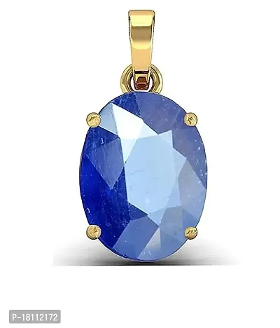 BL Fedput 9.25 Ratti 8.41 Carat A+ Quality Blue Sapphire Neelam Gemstone Pendant for Men and Women's