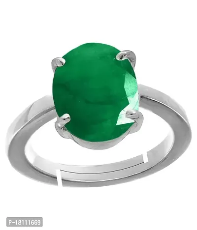 BL Fedput 6.25 Ratti 5.41 Carat A+ Quality Emerald Panna Gemstone Ring for Men and Women's