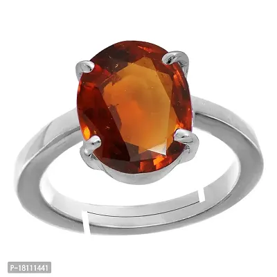 BL Fedput 10.25 Ratti 9.45 Carat Certified Unheated Untreatet A+ Quality Natural Hessonite Garnet Gomed Loose Gemstone Ring for Women's and Men's