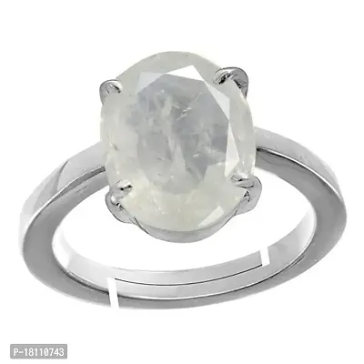 BL Fedput 7.25 Ratti 6.43 Carat A+ Quality White Sapphire Gemstone Ring for Men and Women's