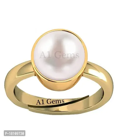 BL Fedput 6.25 Ratti 5.41 Carat A+ Quality Pearl Moti Gemstone Ring for Men and Women's