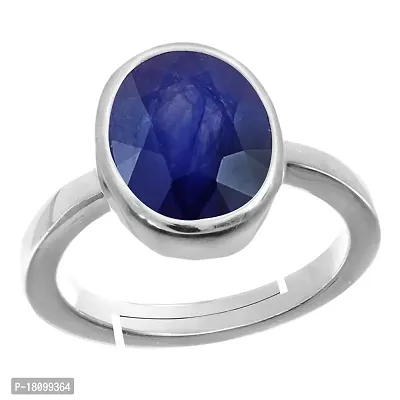 BL Fedput Certified Unheated Untreated 5.25 Ratti 4.45 Carat A+ Quality Natural Blue Sapphire Neelam Gemstone Ring for Women and Men-thumb0