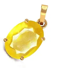 BL Fedput 9.25 Ratti 8.41 Carat A+ Quality Yellow Sapphire Pukhraj Gemstone Pendant for Men and Women's-thumb1