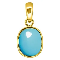 BL Fedput 9.25 Ratti 8.47 Carat A+ Quality Turquoise Firoja Gemstone Pendant for Men and Women's-thumb1