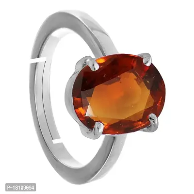 BL Fedput 7.25 Ratti 6.43 Carat A+ Quality Hessonite Gomed/Garnet Gemstone Ring for Men and Women's-thumb2