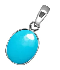 BL Fedput 9.25 Ratti 8.47 Carat A+ Quality Turquoise Firoja Gemstone Pendant for Men and Women's-thumb1