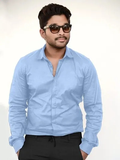 Must Have Cotton Blend Long Sleeve Formal Shirt 