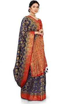 Stylish Cotton Silk Woven Saree with Blouse Piece-thumb3