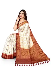 Stylish Cotton Silk Woven Saree with Blouse Piece-thumb2