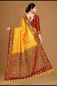 Stylish Cotton Silk Woven Saree with Blouse Piece-thumb3