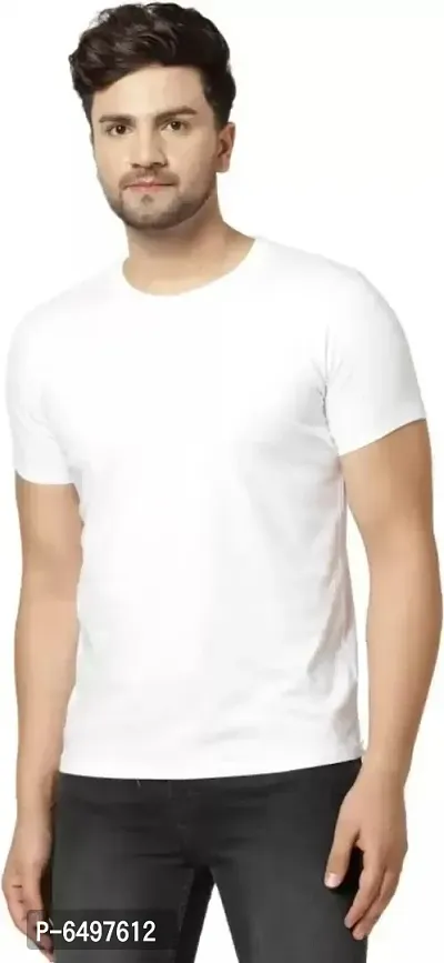 men white roundneck white t-shirt