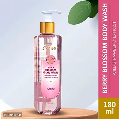 Omeo Berry Blossom Strawberry Body Wash, Shower Gel | With Enriched Strawberry Extract,For a Tantalizing Fruity Freshness All Through The Day For Women  Men - 180ML (Berry Blossom)