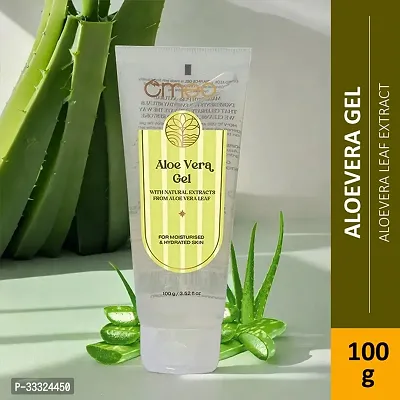 Omeo Aloe Vera Gel of 100% Finest Quality Aloe Vera Leaf for Face, Skin  Hair Face Wash  (100 g)-thumb0