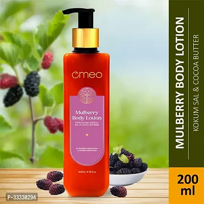 Omeo Mulberry Body Lotion for Dry Skin with Goodness of Mulberry Extract, Sal, Mango, Cocoa  Kokum Butter and Vitamin E