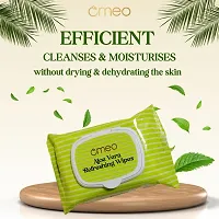 Omeo Aloe Vera Wet Wipes - 25N Each (Pack of 2) | Wet Wipes for Face with Aloe Vera Extract, Mint Oil  Vitamin E-thumb3