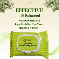 Omeo Aloe Vera Wet Wipes - 25N Each (Pack of 2) | Wet Wipes for Face with Aloe Vera Extract, Mint Oil  Vitamin E-thumb4