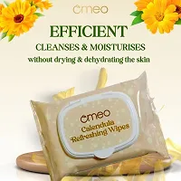 Omeo Calendula Wet Wipes - 25N Each (Pack of 2) | Wet Wipes for Face with Calendula Extract, Mint Oil  Vitamin E-thumb3