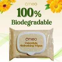 Omeo Calendula Wet Wipes - 25N Each (Pack of 2) | Wet Wipes for Face with Calendula Extract, Mint Oil  Vitamin E-thumb1