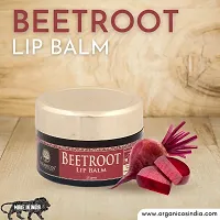 Organicos Herbal Beet Root Lip Balm For Women 100% Beewax for Moisturizing Lip Care | Long Lasting Hydrating Soothing Dry Lip Repair Treatment Lightly Fragranced Cruelty Free with Almond Oil 15 gm-thumb1