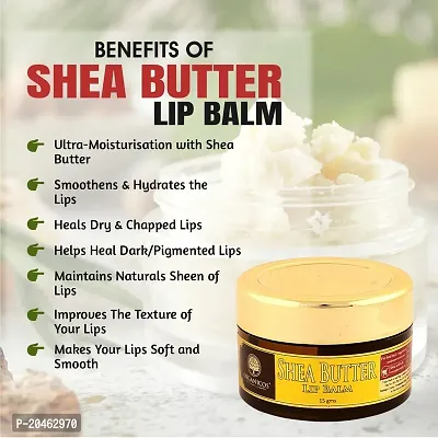 Organicos Herbal Shea Butter Lip Balm For Women 100% Beewax for Moisturizing Lip Care | Long Lasting Hydrating Soothing Dry Lip Repair Treatment Lightly Fragranced Cruelty Free with Almond Oil 15 gm-thumb3