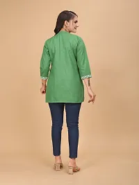 Cotton Embroidery Fit  Flare Tunic for Women-thumb2