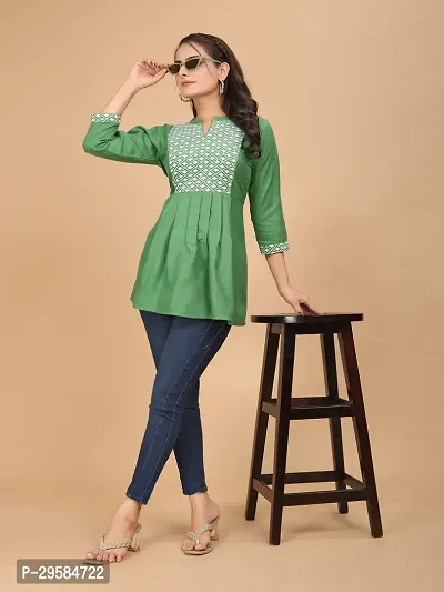 Cotton Embroidery Fit  Flare Tunic for Women-thumb4