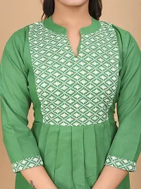 Cotton Embroidery Fit  Flare Tunic for Women-thumb4