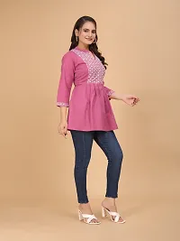 Cotton Embroidery Fit  Flare Tunic for Women-thumb1