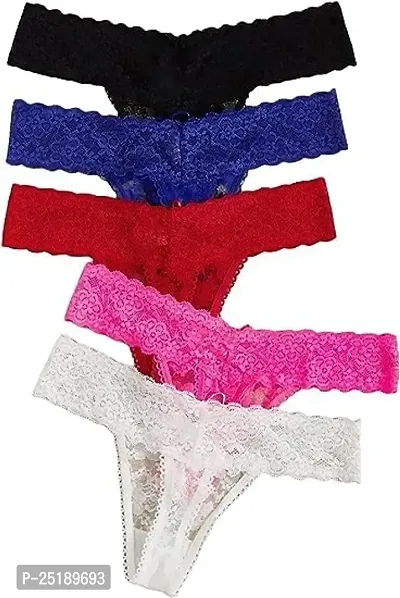 Baba Garments Women's 4pack Floral Lace High Waist Briefs Underwear Panty Set-thumb0