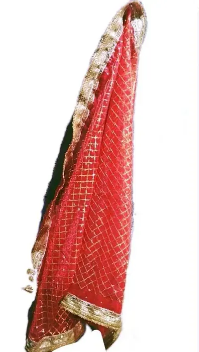 Women Designer Net Dupatta With Gotta Work&nbsp;