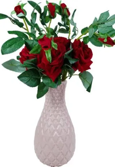 Artificial Rose Flower Bunch Without Pot For Home Decor