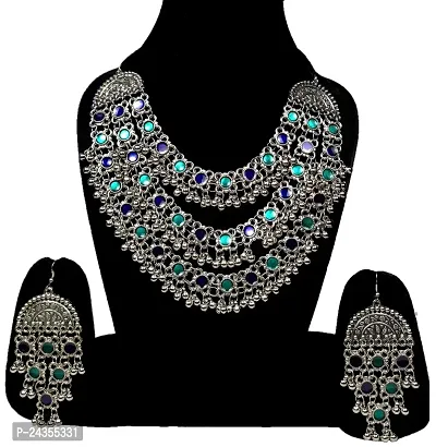 Oxidised Meena Jewellry set For Wedding,Party-thumb0