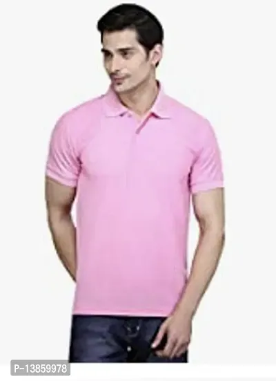 Stylish Fancy Cotton Solid Polos T-Shirts For Men