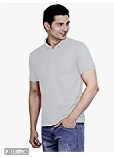 Stylish Fancy Cotton Solid Polos T-Shirts For Men-thumb0