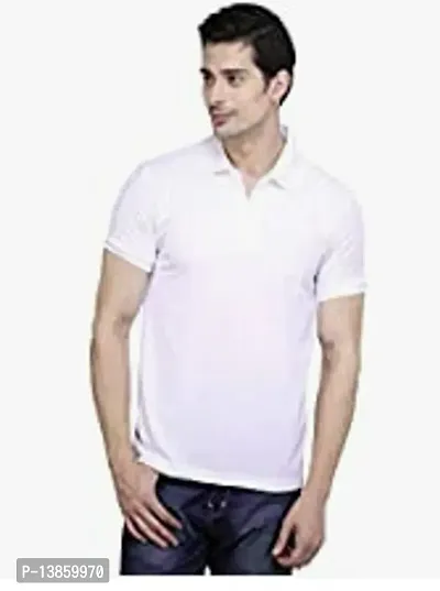 Stylish Fancy Cotton Solid Polos T-Shirts For Men-thumb0