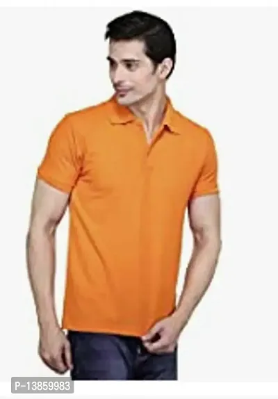 Stylish Fancy Cotton Solid Polos T-Shirts For Men-thumb0