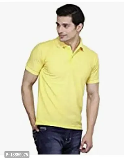 Stylish Fancy Cotton Solid Polos T-Shirts For Men