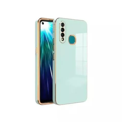 RKONLINESALE Latest 6D Chrome Back Cover For Vivo Y19 Mobile Cover (Mintgreen)