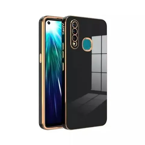 RKONLINESALE Latest 6D Chrome Back Cover For Vivo Y19 Mobile Cover (Black)