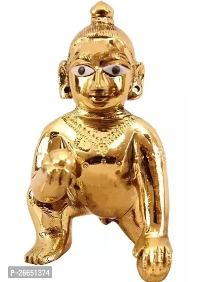 Brass Handmade Laddu Gopal Ji Kanha Ji Idols-thumb0