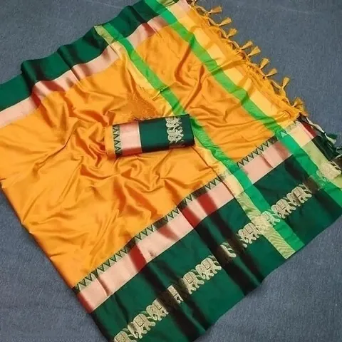 Jacquard Silk Saree with Blouse piece