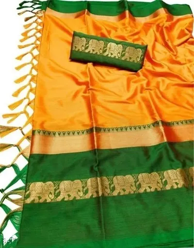 Jacquard Silk Saree with Blouse piece